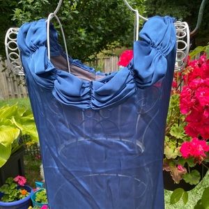 Lapis Ruffle Two Tone Top Size Medium